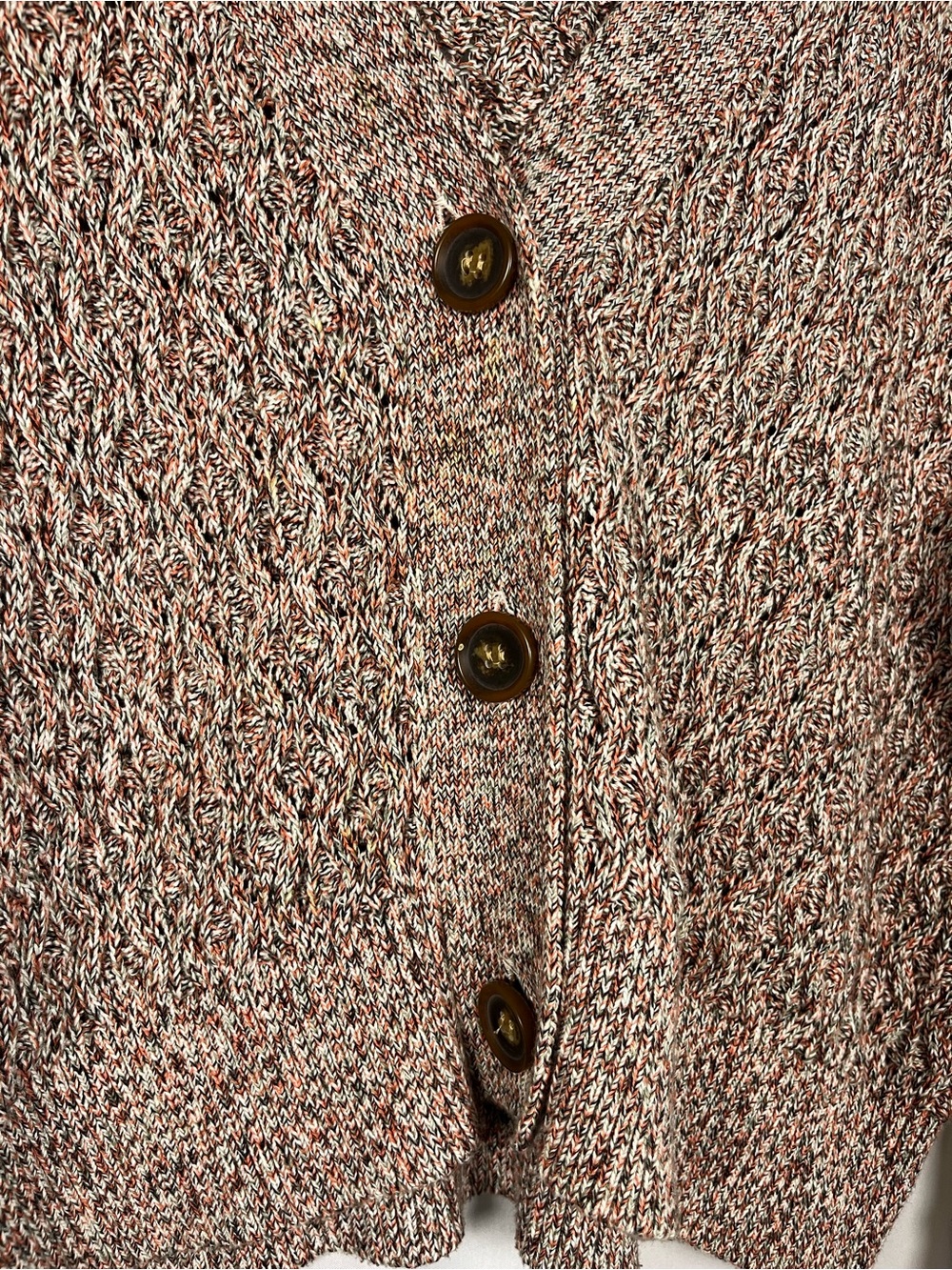 Veronica beard gio variegated v neck textured tonal knit cardigan sz s EUC - Picture 5 of 8